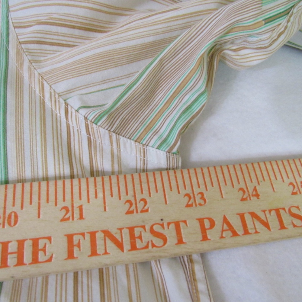 Lacoste Shirt‎ Men 40 or Sz M Green Orange Color block Regular Fit Button Down - Picture 4 of 9